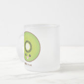 Kawaii Kiwi Matglas Koffiemok (Voorkant links)