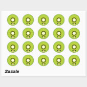 Kawaii Kiwi Ronde Sticker (Vel)