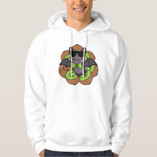 Kawaii Kiwi Vleermuis met Zonnebril Hoodie