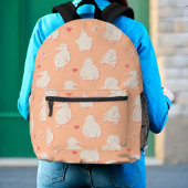 Kawaii Kiwi Vogelknopen Schattige Perzik Grappig T Bedrukte Rugzak