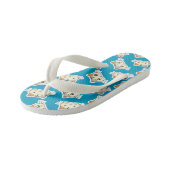 Kawaii kletst een gelukkig Kat Kitten. Kinder Teenslippers (Schuin)