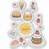 Kawaii kleurrijke vinyl sticker (Voorkant)