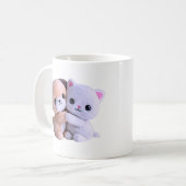 Kawaii Knuffel Dier Knuffel Pastel Koffiemok (Voorkant links)