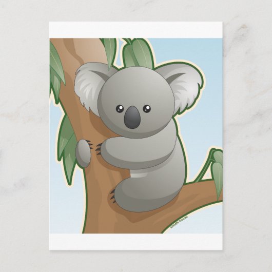 Kawaii Koala Briefkaart (Voorkant)