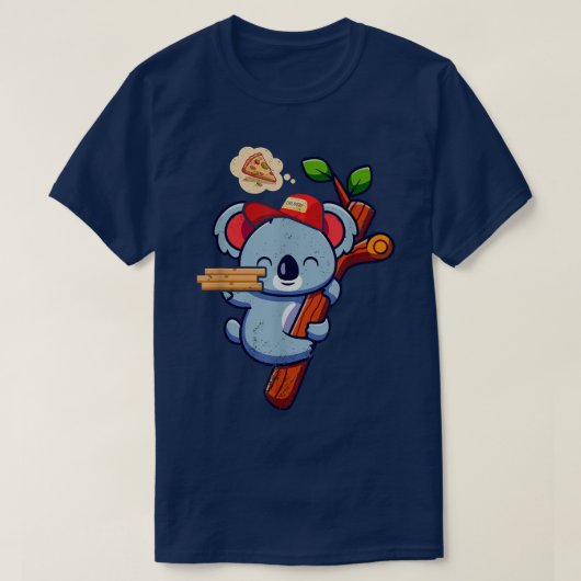 Kawaii Koala Cute Animal Pizza levert Funny Pizz T-shirt (Design voorkant)