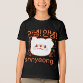 Kawaii Koala Groet KDrama zin Tri-Blend Shirt (Voorkant)