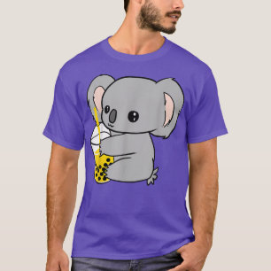 Kawaii Koala met Boba Bubble Tea Lover Anime Kinde T-shirt