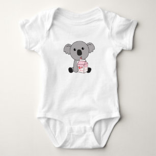 Kawaii Koala Retro Japanse aardbeienmelk Romper