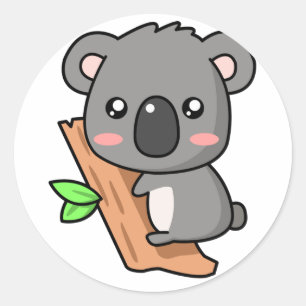 Kawaii Koala Ronde Sticker