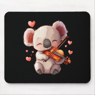 Kawaii Koala Vioolspelende Grafische Afbeelding Vo Muismat