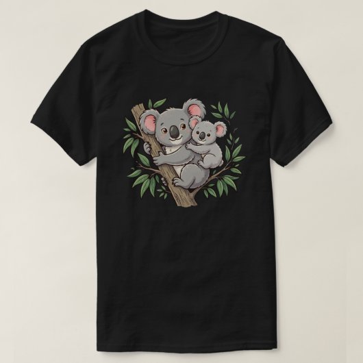 Kawaii koala's moeder en baby t-shirt (Design voorkant)