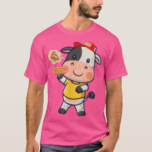 Kawaii Koe Cute Animal Pizza Delivery Funny Pizza T-shirt