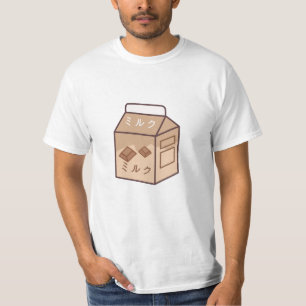 Kawaii Koe Retro Japanse chocolademelk T-shirt