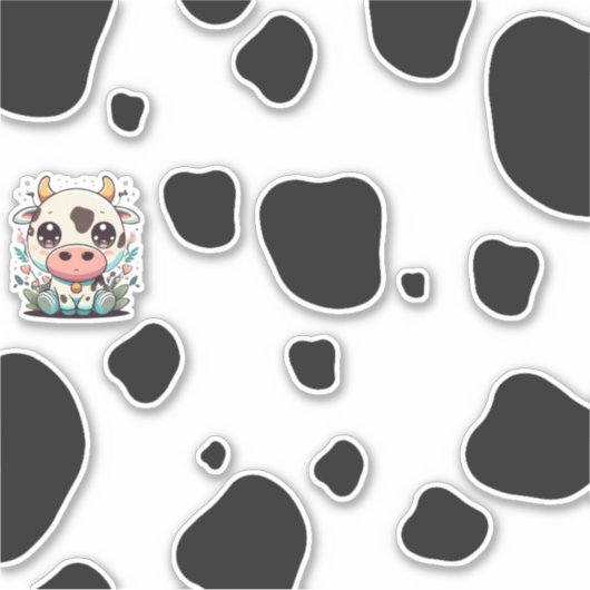 Kawaii koe sticker (Voorkant)