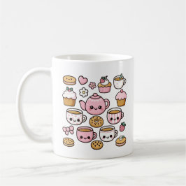 Kawaii koekjes en thee koffiemok