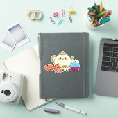 kawaii koekjes en warme thee tijd sticker (iPad Cover)