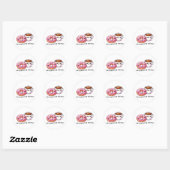Kawaii Koffie en Donut Samen Beter Patroon Ronde Sticker (Vel)