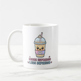 Kawaii Koffie Grappig Meer Espresso Minder Depress Koffiemok