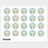 Kawaii Kokeshi Bunny Sticker (Vel)