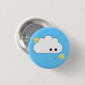 Kawaii Kokeshi Cloud Pin Ronde Button 3,2 Cm (Voorkant /achterkant)