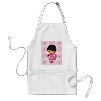 Kawaii Kokeshi Doll Apron Standaard Schort