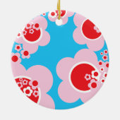 Kawaii Kokeshi Doll Keramisch Ornament (Achterkant)