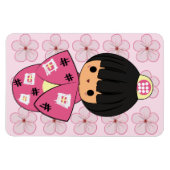 Kawaii Kokeshi Doll magneet (Horizontaal)