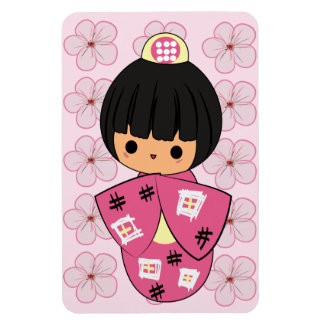 Kawaii Kokeshi Doll magneet