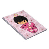 Kawaii Kokeshi Doll notebook Notitieboek (Rechterzijde)