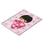 Kawaii Kokeshi Doll notebook Notitieboek (Linkerzijde)
