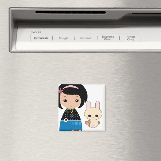 Kawaii Kokeshi Magnet (Insitu (Vaatwasser))