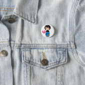 Kawaii Kokeshi Pin Ronde Button 3,2 Cm (In situ)