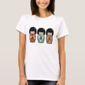 Kawaii Kokeshi Trio Japans Shirt Doll (Voorkant)