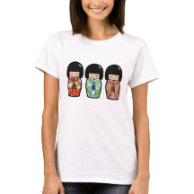 Kawaii Kokeshi Trio Japans Shirt Doll