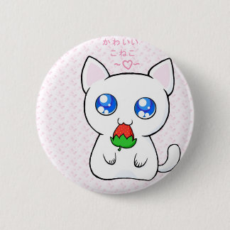 Kawaii Koneko Buttonnen Ronde Button 5,7 Cm