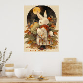 Kawaii Konijn Meisje Hang Out Mid-Autumn Festival Poster (Keuken)