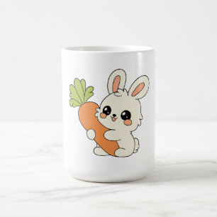 Kawaii Konijn met Wortel Keramische Mok