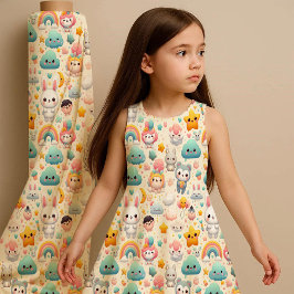 Kawaii Konijn Pastel Fantasievolle Kinderkamer Sto Stof