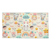 Kawaii Konijn Pastel Speelse Kinderkamer Kussenslo Kussensloop (Achterkant-Links)
