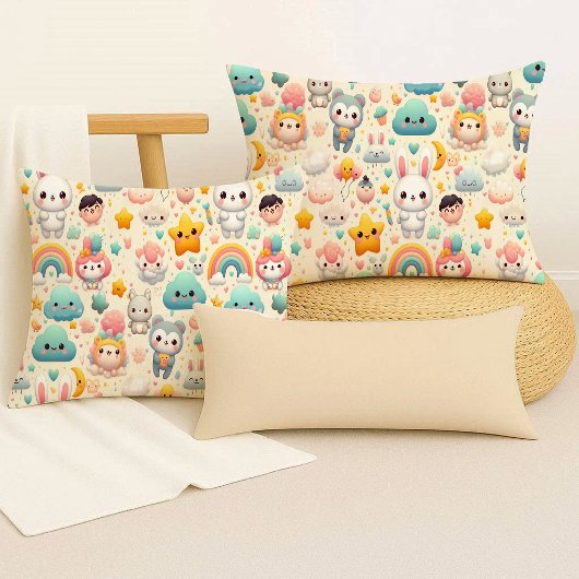 Kawaii Konijn Pastel Speelse Mooie Worp Kussen