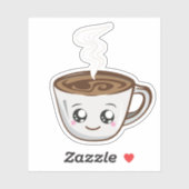 Kawaii Kopje koffie Sticker (Vel)