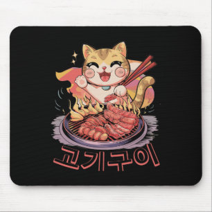 Kawaii Koreaanse kat eten BBQ Koreaanse barbecue a Muismat