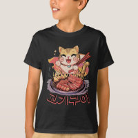 Kawaii Koreaanse kat eten BBQ Koreaanse barbecue a