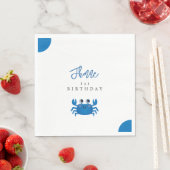 Kawaii Krab Strand Verjaardagsfeest Servetten (Insitu)