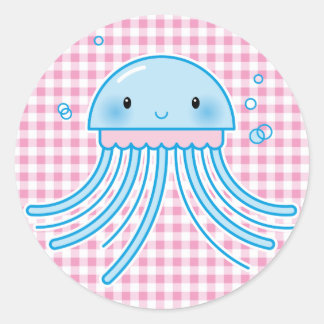 Kawaii kwal ronde sticker