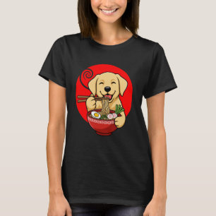 Kawaii Labrador Ramen Labrador Eet Noedels Japans T-shirt