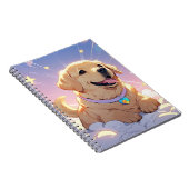 Kawaii Labrador Retriever hemel en sterren Notitieboek (Rechterzijde)