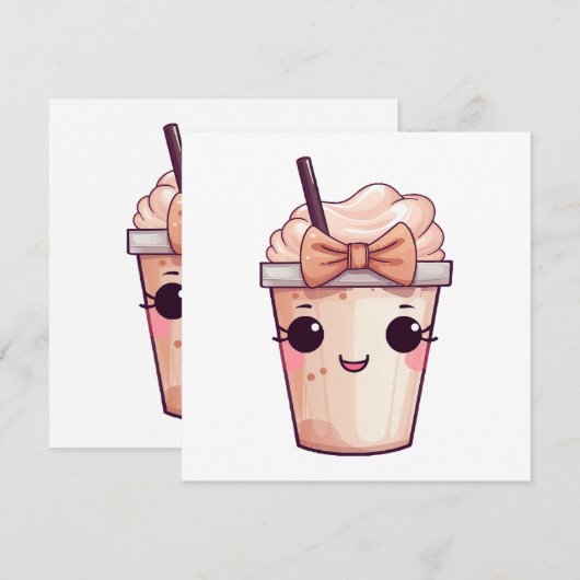 Kawaii lachende frappe (Voorkant / Achterkant)