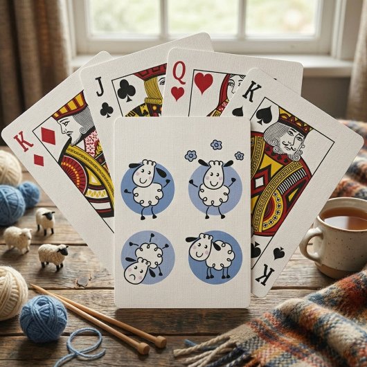 Kawaii Lam Doodle Dier Pokerkaarten