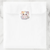 Kawaii Laptop Kat Sticker | Schattige Chibi Kitty (Tas)